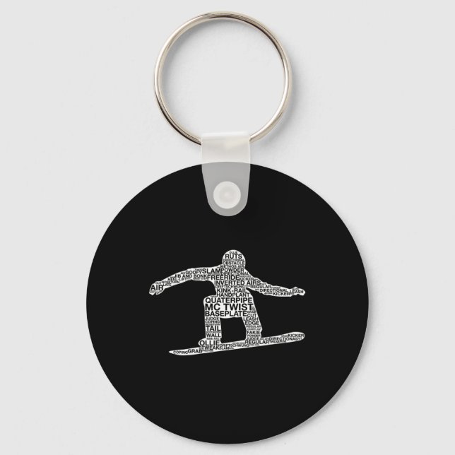 Snowboard Snowboarding 10  Key Ring (Front)