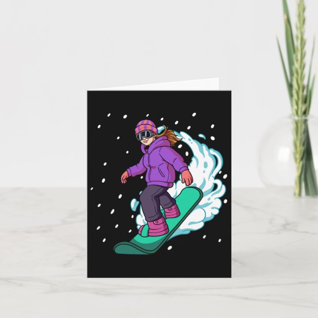 Snowboard Snowboarding 6  Card (Front)