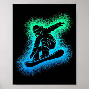 Snowboard Snowboarding Kids Boys Men  Poster