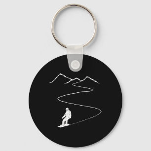 Snowboard Snowboarding Mountain Wintersports  Key Ring