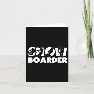 Snowboard Snowboarding Outfit For Snowboard Lovers Card