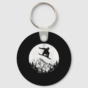 Snowboard Snowboarding Silhouette Snowboarding Gif Key Ring