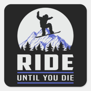 Snowboard Snowboarding Snow Snowboarder Funny Gift Square Sticker