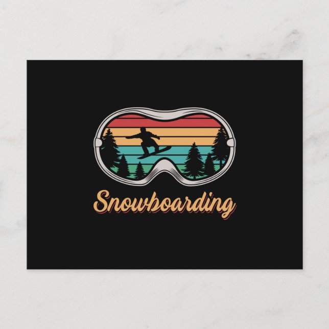 Snowboard Snowboarding Snow Snowboarder Ski Funny Postcard (Front)