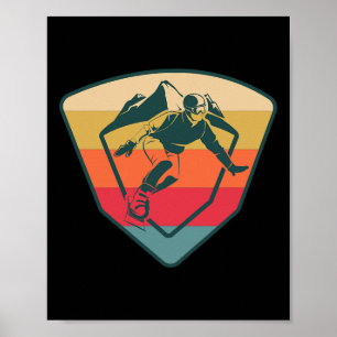 Snowboard Snowboarding Snow Winter Mountain Skiing Poster