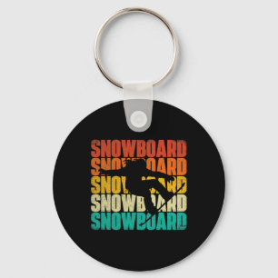 Snowboard - Snowboarding Snowboarder Downhill Inst Key Ring