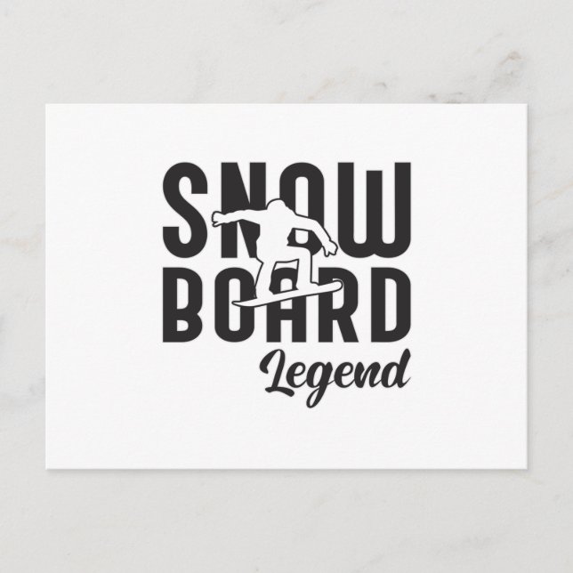 Snowboard Snowboarding Snowboarder Funny Gift Idea Postcard (Front)