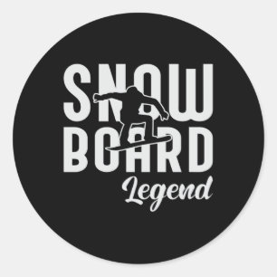 Snowboard Snowboarding Snowboarder Snow Funny Gift Classic Round Sticker