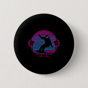 Snowboard Snowboarding Winter Sports Retro Vintage 6 Cm Round Badge