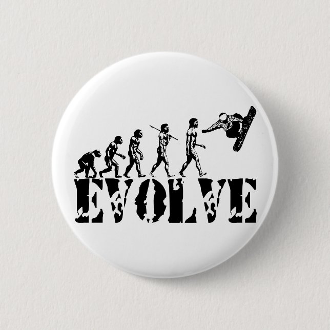 Snowboard Snowbording Sport Evolution Art 6 Cm Round Badge (Front)