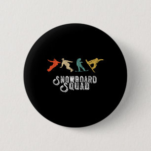 Snowboard Squad Retro Snowboard Winter Sport Snowb 6 Cm Round Badge