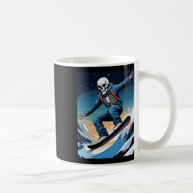 Snowboard Streetwear Snowboarding Skull Snowboarde Coffee Mug (Right)