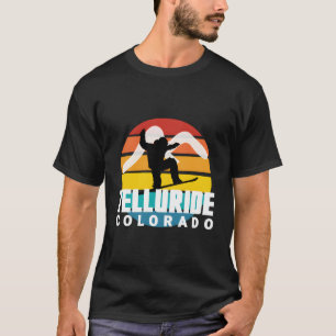 Snowboard Telluride Cool Retro Sun Horizon Telluri T-Shirt