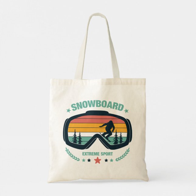 Snowboard  tote bag (Back)