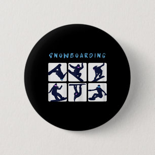 Snowboard Tricks Snowboarding Snowboarder Winter S 6 Cm Round Badge