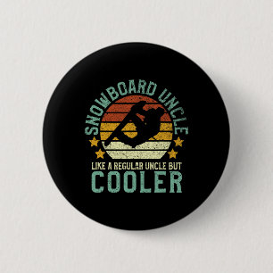 Snowboard Uncle Funny Vintage Snowboarding Gift Sn 6 Cm Round Badge