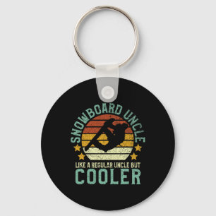 Snowboard Uncle Funny Vintage Snowboarding Gift Sn Key Ring