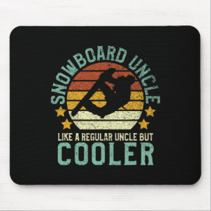Snowboard Uncle Funny Vintage Snowboarding Gift Sn Mouse Pad