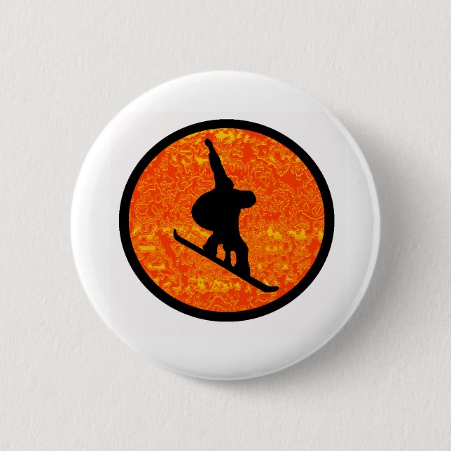 Snowboard Upper Idaho 6 Cm Round Badge (Front)