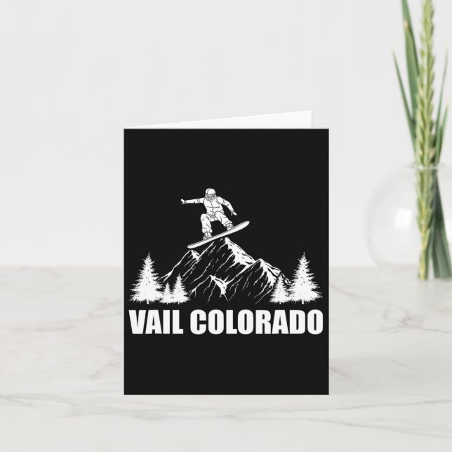 Snowboard Vail Colorado Snowboarding  Card (Front)