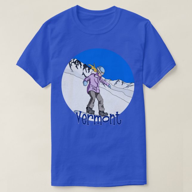 Snowboard Vermont T-Shirt (Design Front)