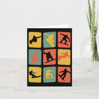 Snowboard Vintage Retro Snowboarding  Card