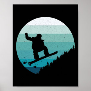 Snowboard Vintage Snowboarder Snow Winter Snowboar Poster