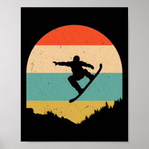 Snowboard Vintage Snowboarder Winter Snow Snowboar Poster