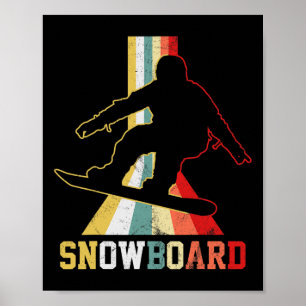 Snowboard Vintage Snowboarding Snowboarder Poster