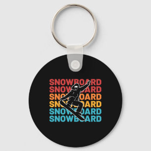 Snowboard Vintage Winter Sports Alpine Skiing Snow Key Ring