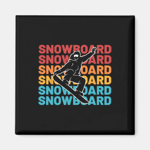 Snowboard Vintage Winter Sports Alpine Skiing Snow Magnet