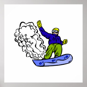 Snowboard wake poster