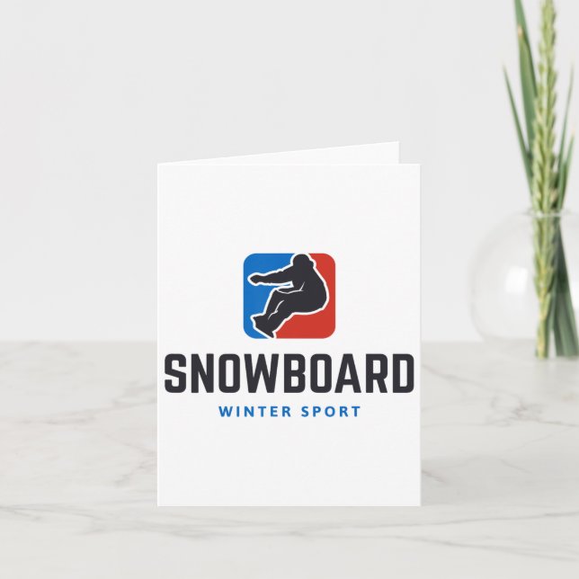 Snowboard Winter Sport Freestyle  Card (Front)