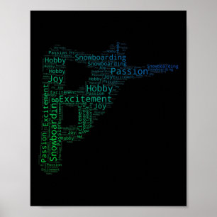 Snowboard Winter Sport Men's Snowboarding  Poster