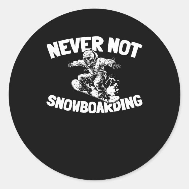 Snowboard Winter Sports - Snowboarding Snowboarder Classic Round Sticker (Front)