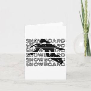 Snowboard Women Snowboarding Snowboarder 1 Card