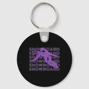 Snowboard Women Snowboarding Snowboarder 2  Key Ring