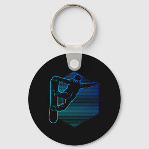 Snowboard Women's Snowboarding Snowboarder Key Ring