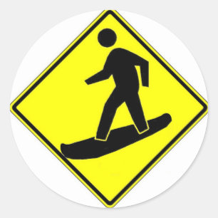Snowboard Xing Classic Round Sticker