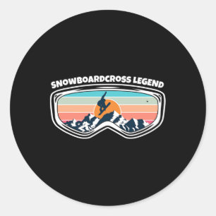 Snowboardcross Snowboarding Goggles As Snowboardcr Classic Round Sticker