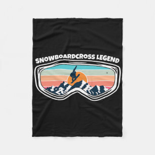 Snowboardcross Snowboarding Goggles As Snowboardcr Fleece Blanket