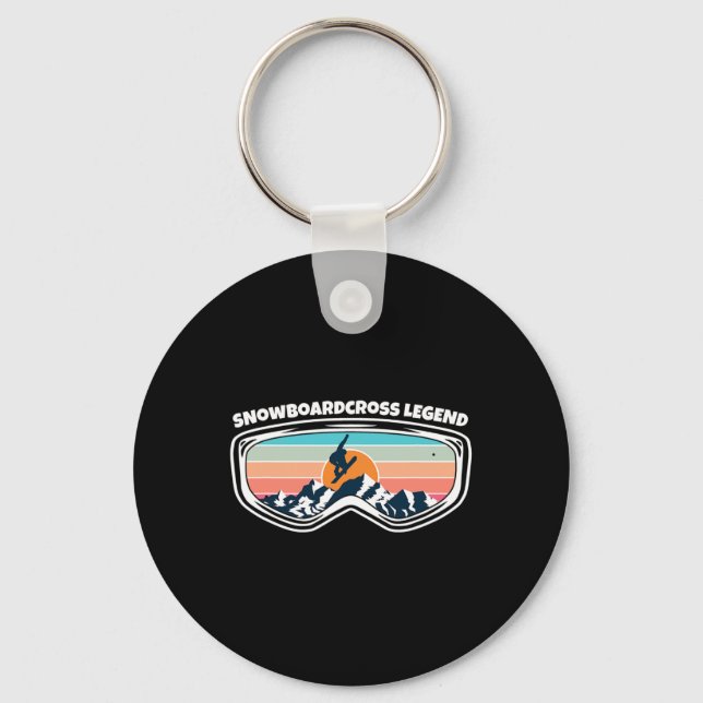 Snowboardcross Snowboarding Goggles As Snowboardcr Key Ring (Front)