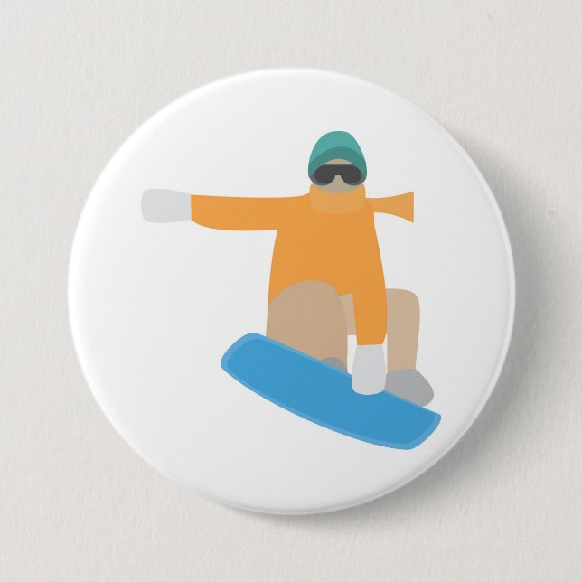Snowboarder 7.5 Cm Round Badge (Front)