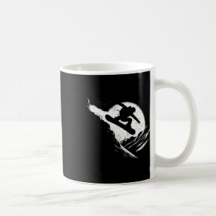 Snowboarder Cliff Snowboarding Snowboard Distresse Coffee Mug