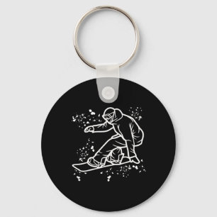 Snowboarder Colorful Snowboard Snowboarding 36  Key Ring