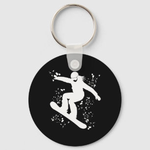Snowboarder Colorful Snowboard Snowboarding 45  Key Ring