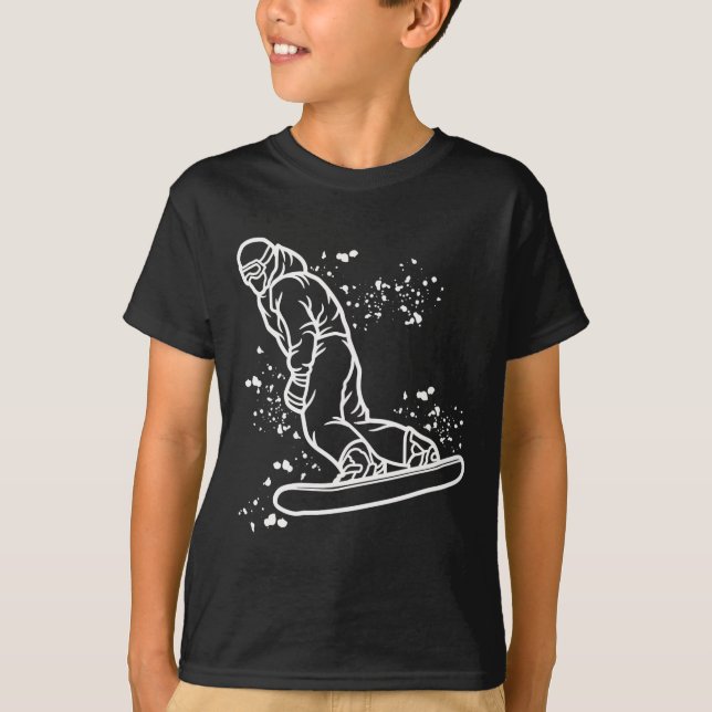 Snowboarder Colourful Snowboard Snowboarding 29  T-Shirt (Front)