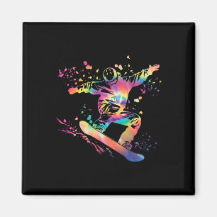 Snowboarder Colourful Snowboard Snowboarding 32  Magnet