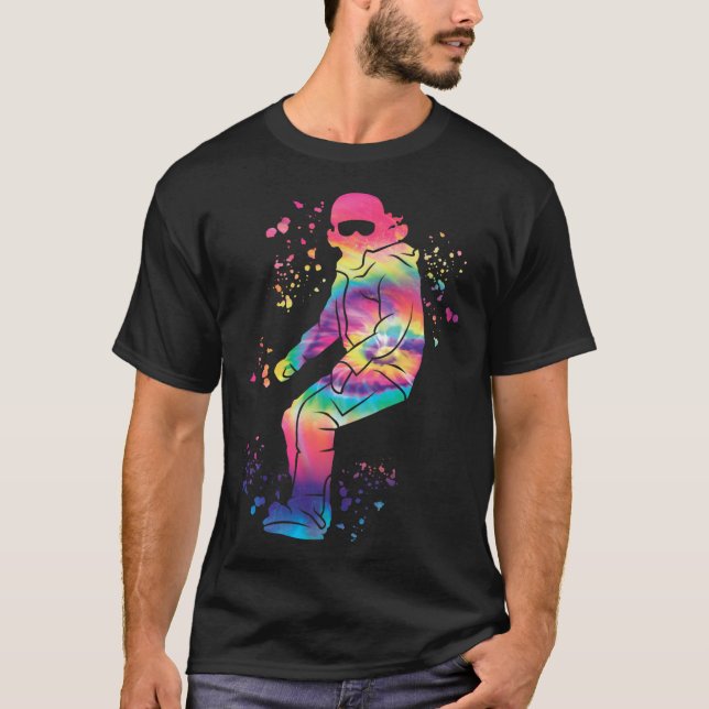 Snowboarder Colourful Snowboard Snowboarding 35  T-Shirt (Front)