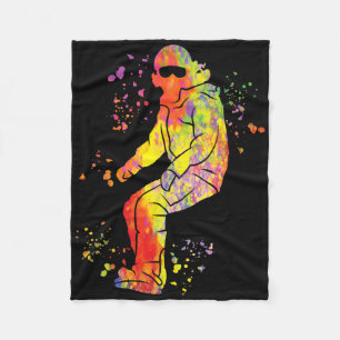 Snowboarder Colourful Snowboard Snowboarding 41 Fleece Blanket